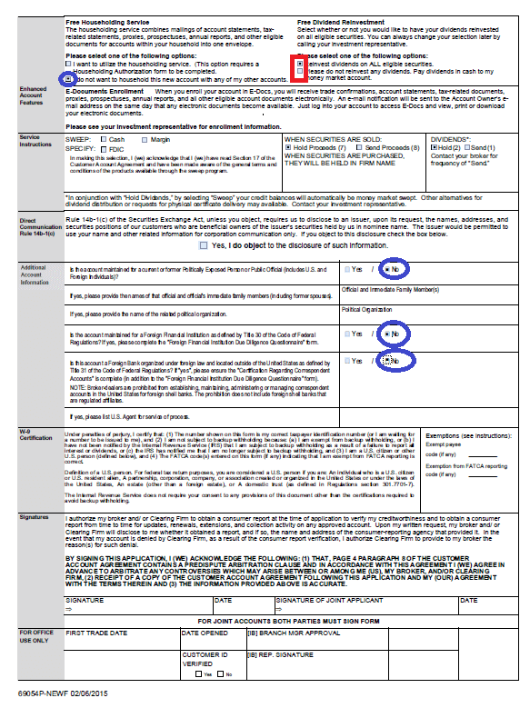 SogoTradeの口座開設申し込み用紙2枚目