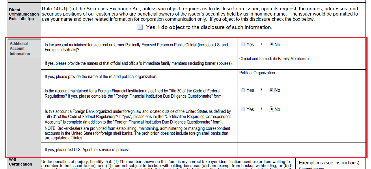 SogoTradeの口座開設申し込み用紙2枚目(AAI)