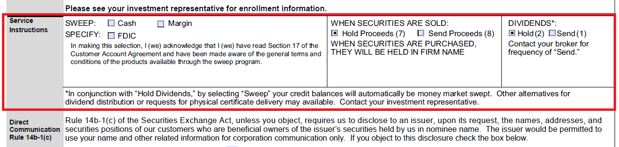 SogoTradeの口座開設申し込み用紙2枚目(Sweep)