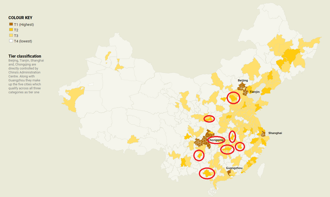 不動産取引規制を導入した中国8つの地方都市2